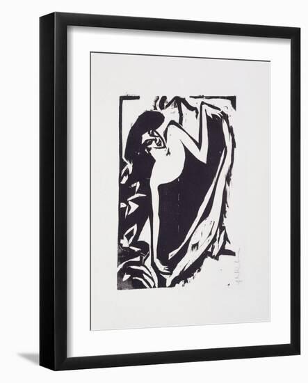 Dancer with Elevated Rock; Tanzerin Mit Gehobenem Rock, 1909-Ernst Ludwig Kirchner-Framed Giclee Print