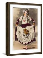 Dancer with Mexican Flag Dress-null-Framed Art Print