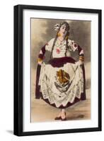 Dancer with Mexican Flag Dress-null-Framed Art Print