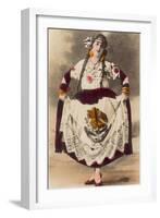 Dancer with Mexican Flag Dress-null-Framed Art Print