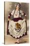 Dancer with Mexican Flag Dress-null-Stretched Canvas