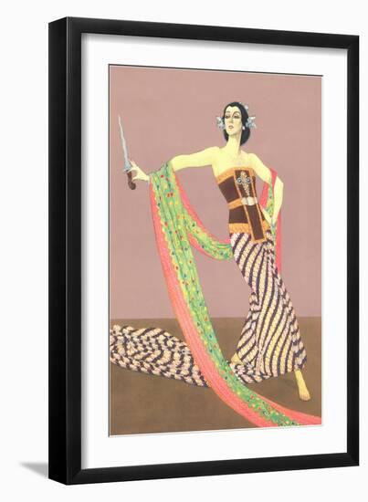 Dancer with Shawl and Knife-null-Framed Art Print