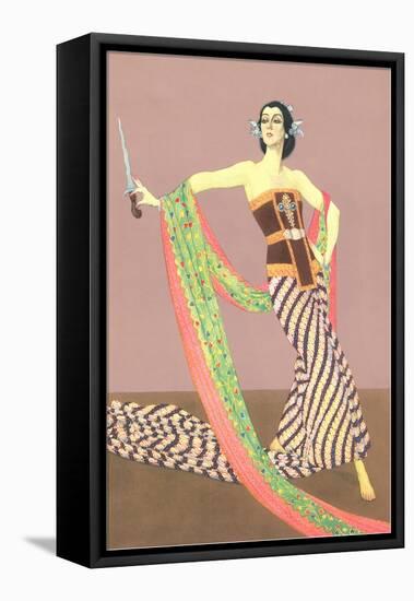 Dancer with Shawl and Knife-null-Framed Stretched Canvas