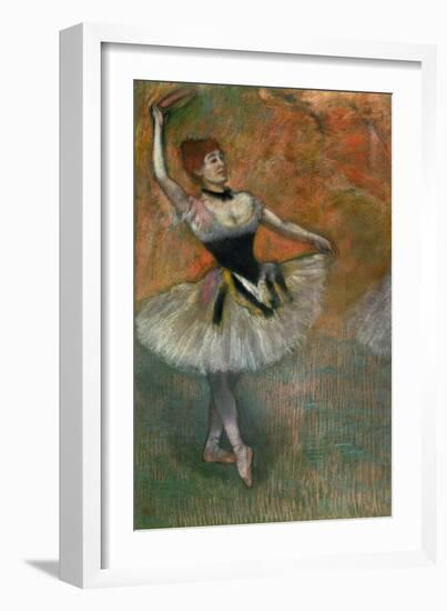 Dancer with Tambourine, Around 1882-Edgar Degas-Framed Giclee Print