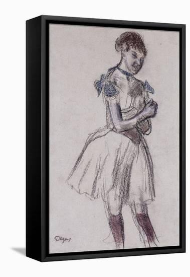 Dancer-Edgar Degas-Framed Stretched Canvas