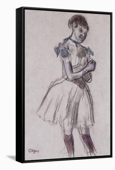 Dancer-Edgar Degas-Framed Stretched Canvas