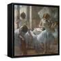 Dancers. 1884-1885. Pastel on paper.-Edgar Degas-Framed Stretched Canvas