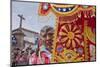 Dancers and audience at the San Jacinto fiesta in Cusco, Peru, South America-Julio Etchart-Mounted Photographic Print