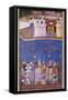 Dancers and Musicians before the Sultan and his Court, from 'Sur-Nama'-null-Framed Stretched Canvas