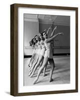 Dancers at George Balanchine's School of American Ballet During Rehearsal in Dance Posture-Alfred Eisenstaedt-Framed Photographic Print