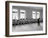 Dancers at George Balanchine's School of American Ballet Lined Up at Barre During Training-Alfred Eisenstaedt-Framed Premium Photographic Print