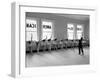 Dancers at George Balanchine's School of American Ballet Lined Up at Barre During Training-Alfred Eisenstaedt-Framed Premium Photographic Print