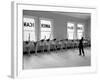 Dancers at George Balanchine's School of American Ballet Lined Up at Barre During Training-Alfred Eisenstaedt-Framed Photographic Print