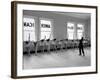 Dancers at George Balanchine's School of American Ballet Lined Up at Barre During Training-Alfred Eisenstaedt-Framed Photographic Print