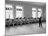 Dancers at George Balanchine's School of American Ballet Lined Up at Barre During Training-Alfred Eisenstaedt-Mounted Photographic Print