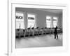 Dancers at George Balanchine's School of American Ballet Lined Up at Barre During Training-Alfred Eisenstaedt-Framed Photographic Print