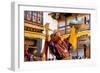 Dancers at Jakar Festival at Jakar Dzong, Bumthang, Bhutan-Howie Garber-Framed Photographic Print