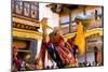 Dancers at Jakar Festival at Jakar Dzong, Bumthang, Bhutan-Howie Garber-Mounted Photographic Print