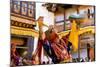 Dancers at Jakar Festival at Jakar Dzong, Bumthang, Bhutan-Howie Garber-Mounted Photographic Print