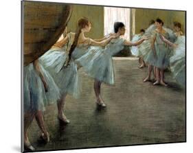 Dancers at Rehearsal-Edgar Degas-Mounted Art Print