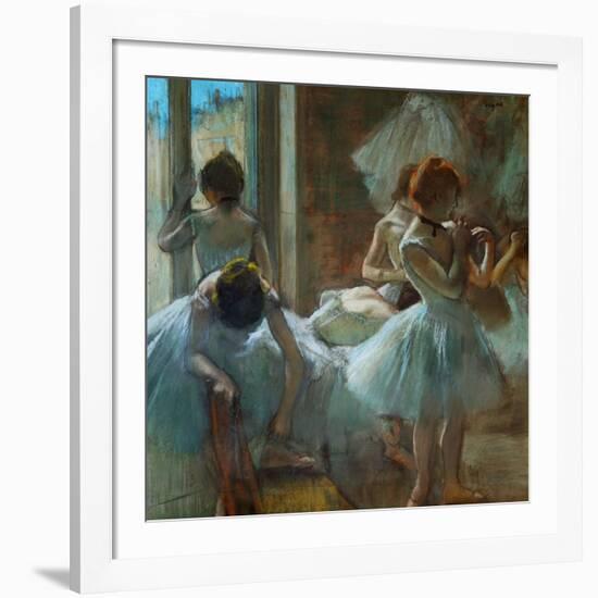 Dancers at Rest, 1884-1885-Edgar Degas-Framed Giclee Print