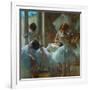 Dancers at Rest, 1884-1885-Edgar Degas-Framed Giclee Print