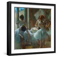 Dancers at Rest, 1884-1885-Edgar Degas-Framed Giclee Print