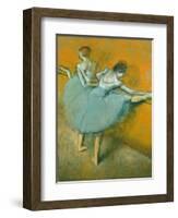 Dancers at the Barre-Edgar Degas-Framed Giclee Print