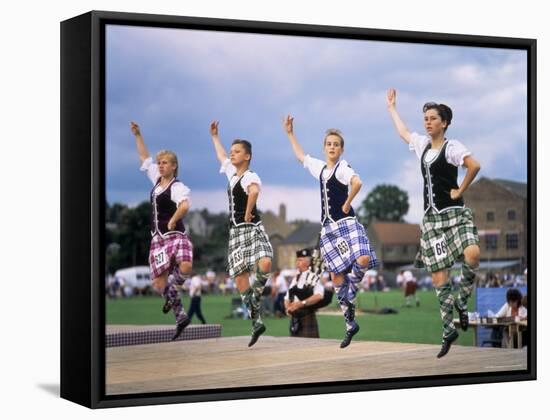 Dancers at the Highland Games, Edinburgh, Lothian, Scotland, United Kingdom-Adina Tovy-Framed Stretched Canvas
