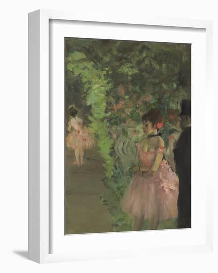 Dancers Backstage, 1876-1883-Edgar Degas-Framed Premium Giclee Print