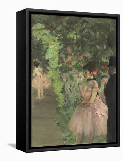 Dancers Backstage, 1876-1883-Edgar Degas-Framed Stretched Canvas