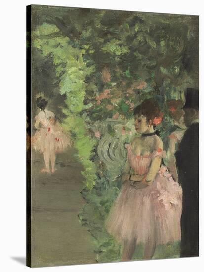 Dancers Backstage, 1876-1883-Edgar Degas-Stretched Canvas