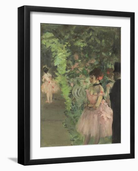 Dancers Backstage, 1876-1883-Edgar Degas-Framed Giclee Print