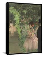 Dancers Backstage, 1876-1883-Edgar Degas-Framed Stretched Canvas