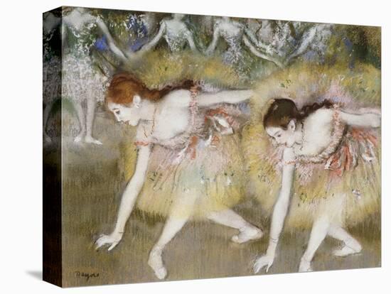 Dancers Bending Down-Edgar Degas-Stretched Canvas