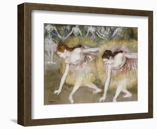 Dancers Bending Down-Edgar Degas-Framed Giclee Print