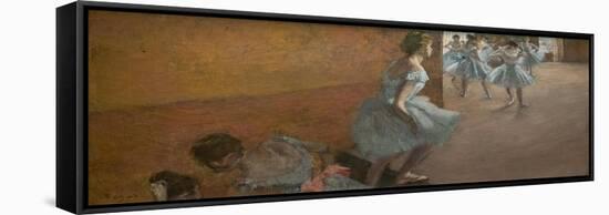 Dancers climbing a staircase. Between 1886 and 1888. Oil on canvas.-Edgar Degas-Framed Stretched Canvas