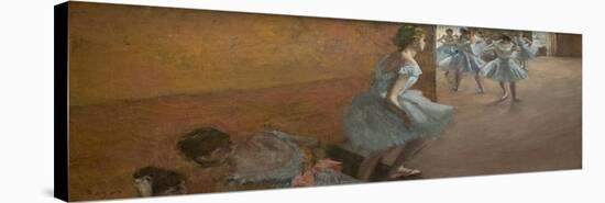 Dancers climbing a staircase. Between 1886 and 1888. Oil on canvas.-Edgar Degas-Stretched Canvas