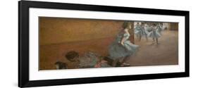 Dancers climbing a staircase. Between 1886 and 1888. Oil on canvas.-Edgar Degas-Framed Premium Giclee Print