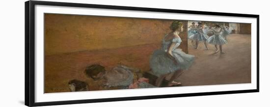 Dancers climbing a staircase. Between 1886 and 1888. Oil on canvas.-Edgar Degas-Framed Premium Giclee Print