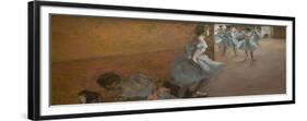 Dancers climbing a staircase. Between 1886 and 1888. Oil on canvas.-Edgar Degas-Framed Premium Giclee Print