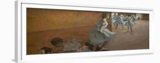 Dancers climbing a staircase. Between 1886 and 1888. Oil on canvas.-Edgar Degas-Framed Premium Giclee Print