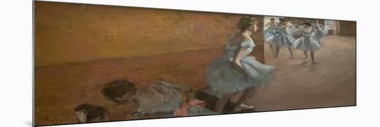 Dancers climbing a staircase. Between 1886 and 1888. Oil on canvas.-Edgar Degas-Mounted Premium Giclee Print