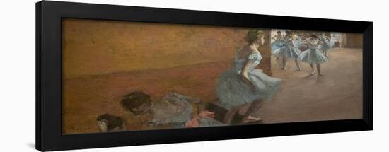 Dancers climbing a staircase. Between 1886 and 1888. Oil on canvas.-Edgar Degas-Framed Giclee Print