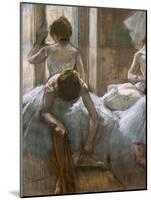 Dancers (detail). 1884-1885. Pastel on paper.-Edgar Degas-Mounted Giclee Print