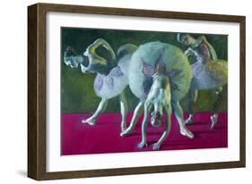 Dancers Green and Rose-John Asaro-Framed Giclee Print