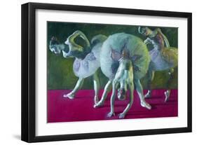 Dancers Green and Rose-John Asaro-Framed Giclee Print