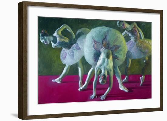 Dancers Green and Rose-John Asaro-Framed Giclee Print