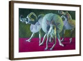 Dancers Green and Rose-John Asaro-Framed Giclee Print