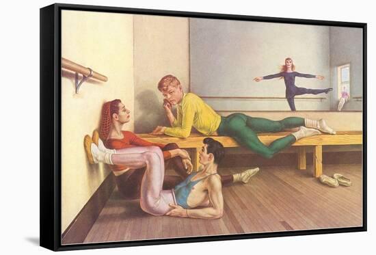 Dancers Hanging Out-null-Framed Stretched Canvas